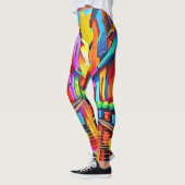 Kleurrijk straatbeeld Kunst Leggings (Links)