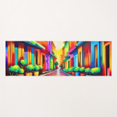 Kleurrijk Straatbeeld Kunst Yogamat (Voorkant (horizontaal))