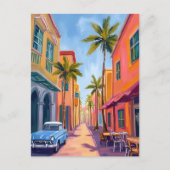 Kleurrijk straatbeeld van Miami Beach Briefkaart (Voorkant)