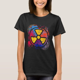 Kleurrijk stralingssymbool nucleaire geneeskunde R T-shirt