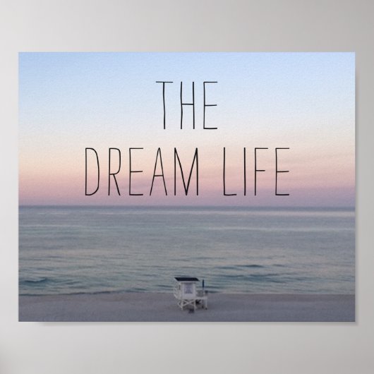 Kleurrijk strand droomleven poster (Voorkant)