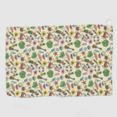 Kleurrijk strand Hawaiian tropisch thematisch patr Golfhanddoek (Horizontaal)