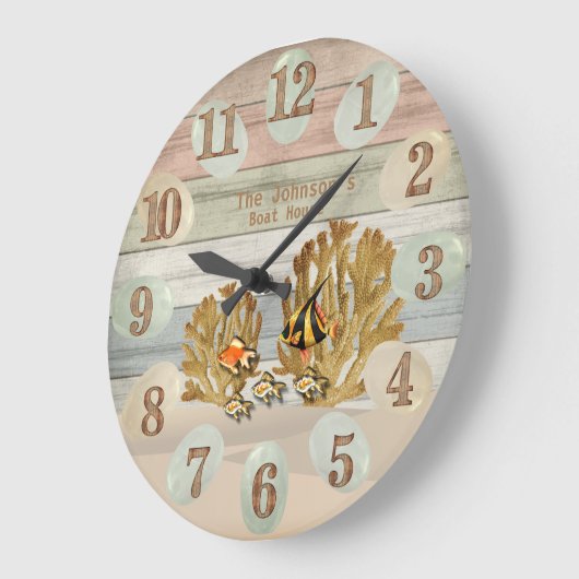 Kleurrijk strand Nautische Oceaan Grote Klok (Hoek)