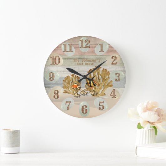 Kleurrijk strand Nautische Oceaan Grote Klok (Huis)