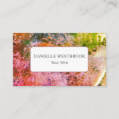 Kleurrijk strand Steone rood roze groen Visitekaartje (Voorkant)