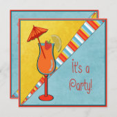 Kleurrijk strandfeest voor speciale gelegenheden kaart (Voorkant / Achterkant)