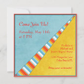 Kleurrijk strandfeest voor speciale gelegenheden kaart (Achterkant)