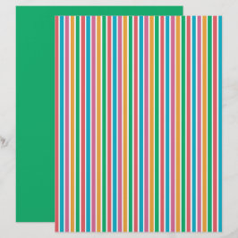 Kleurrijk Streeppatroon Scrapbook Papier