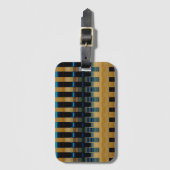 kleurrijk streepweefsel bagagelabel (Voorkant (verticaal))