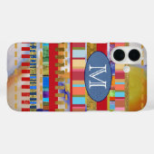 kleurrijk strepen patroon gepersonaliseerd Case-Mate iPhone case (Achterkant (horizontaal))