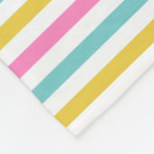 Kleurrijk Strepenpatroon Aangepaste Naam Fleece Deken (Hoek)