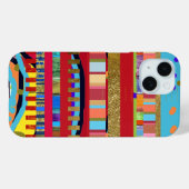 kleurrijk strepenpatroon Case-Mate iPhone case (Achterkant (horizontaal))