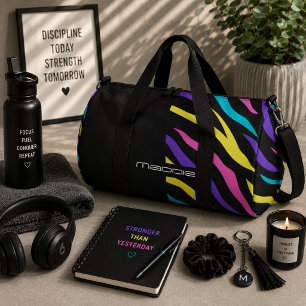 Kleurrijk strepenpatroon van zebra's plunjezak