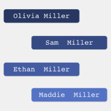 Kleurrijk strijkijzer op naamlabels voor schoolkin