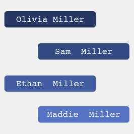 Kleurrijk strijkijzer op naamlabels voor schoolkin labels