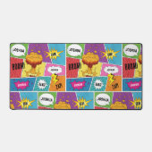 Kleurrijk stripboek Gepersonaliseerde naam Pop Art Bureaumat (Voorkant)