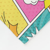 Kleurrijk stripboek Gepersonaliseerde naam Pop Art Fleece Deken (Hoek)