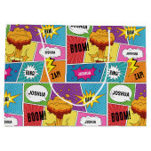 Kleurrijk stripboek Gepersonaliseerde naam Pop Art Groot Cadeauzakje (Achterkant)
