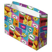Kleurrijk stripboek Gepersonaliseerde naam Pop Art Groot Cadeauzakje (Achterkant Gekanteld)