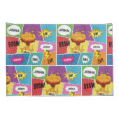 Kleurrijk stripboek Gepersonaliseerde naam Pop Art Kussensloop (Achterkant-Rechts)