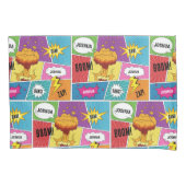 Kleurrijk stripboek Gepersonaliseerde naam Pop Art Kussensloop (Voorkant-Links)