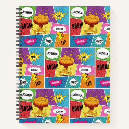 Kleurrijk stripboek Gepersonaliseerde naam Pop Art Notitieboek