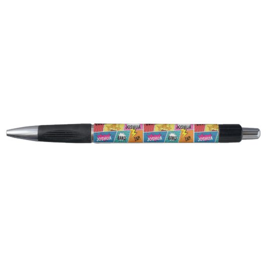 Kleurrijk stripboek Gepersonaliseerde naam Pop Art Pen (Voorkant)