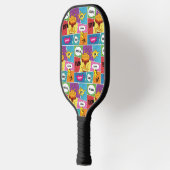 Kleurrijk stripboek Gepersonaliseerde naam Pop Art Pickleball Paddle (Links)