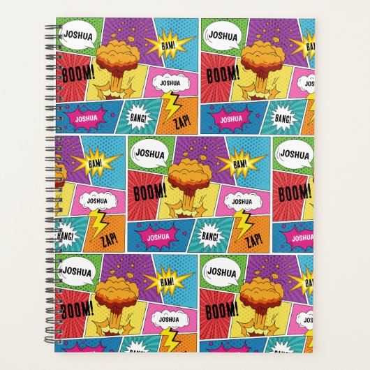 Kleurrijk stripboek Gepersonaliseerde naam Pop Art Planner (Voorkant)