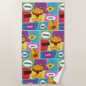 Kleurrijk stripboek Gepersonaliseerde naam Pop Art Strandlaken (Voorkant)