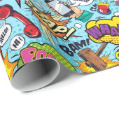 Kleurrijk stripboek met het patroon cadeaupapier (Rol Hoek)