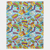 Kleurrijk stripboek met het patroon fleece deken (Voorkant)