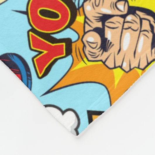 Kleurrijk stripboek met het patroon fleece deken (Hoek)