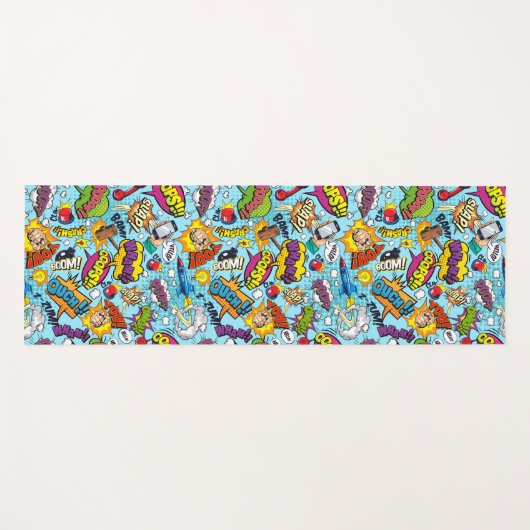 Kleurrijk stripboek met het patroon yogamat (Voorkant (horizontaal))