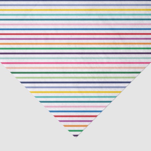 Kleurrijk Stripe Art Pattern over Cristiana White Tissuepapier (Detail)