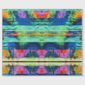 Kleurrijk Stripe Patroon Wrapping Papier (Vlak)