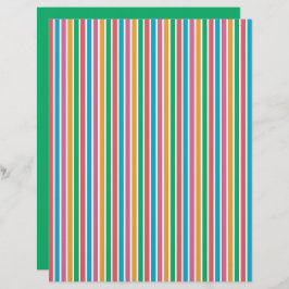Kleurrijk Stripe Pattern Scrapbook Paper