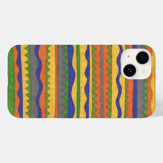 Kleurrijk strips Case-Mate iPhone case (Achterkant (horizontaal))