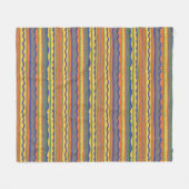 Kleurrijk strips fleece deken (Voorkant (Horizontaal))