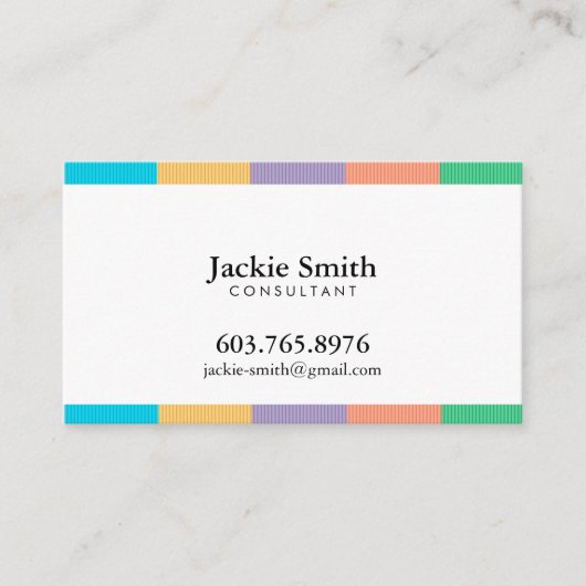 Kleurrijk strips visitekaartje (Voorkant)