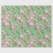 Kleurrijk Succulent Cadeaupapier (Vlak)