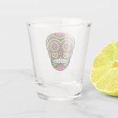 Kleurrijk Suikerontwerp Shot Glas (Achterkant)