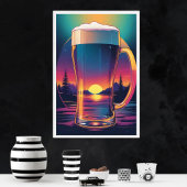 Kleurrijk Sunset Bier Poster