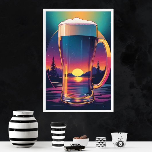 Kleurrijk Sunset Bier Poster