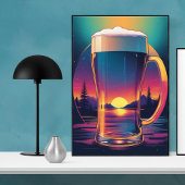 Kleurrijk Sunset Bier Poster