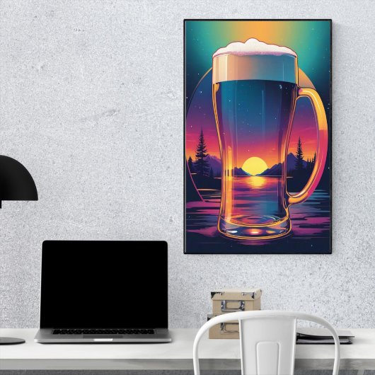 Kleurrijk Sunset Bier Poster