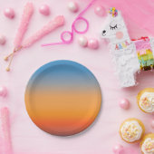 Kleurrijk Sunset Sinaasappel Papieren Bordje (Feest)