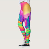 Kleurrijk Sunset Uitzicht Leggings (Links)