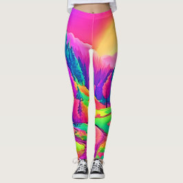 Kleurrijk Sunset Uitzicht Leggings