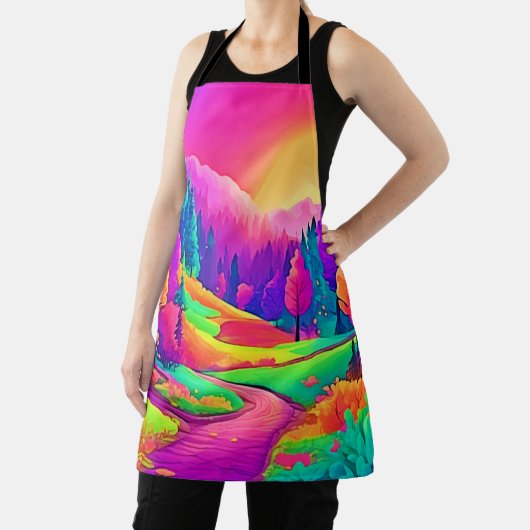 Kleurrijk Sunset Uitzicht Schort (Insitu)